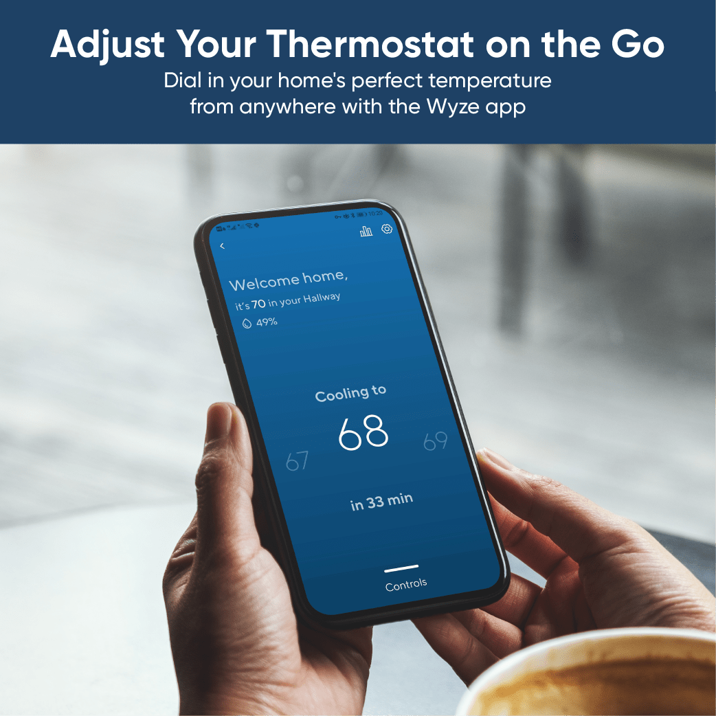 Alternative view of Wyze Thermostat